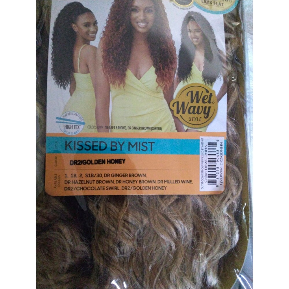 Outre Converti-Cap Kissed By Mist Wet & Wavy Synthetic Wig DR2/Golden Honey 18"